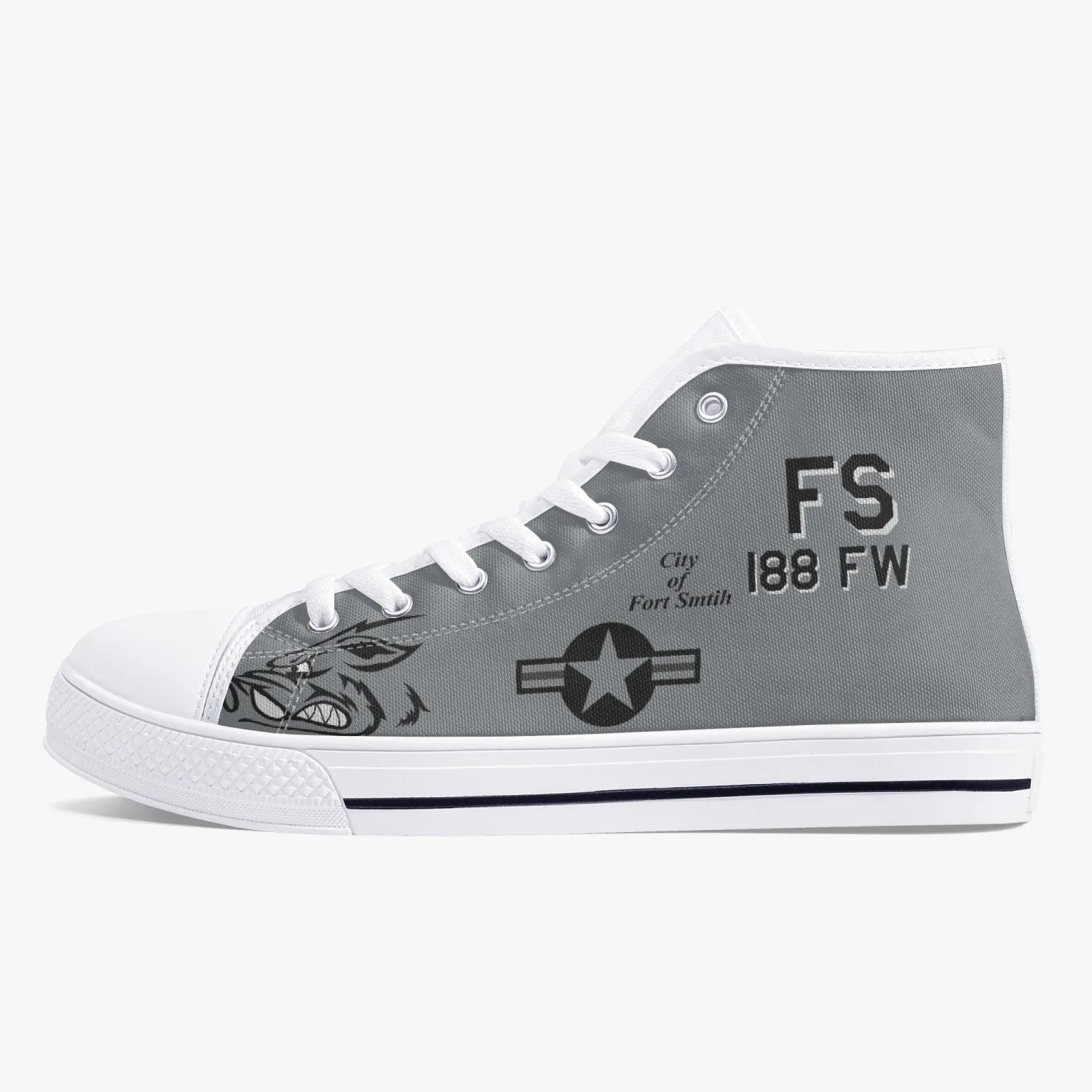 A-10 "Flying Razorbacks" High Top Canvas Shoes