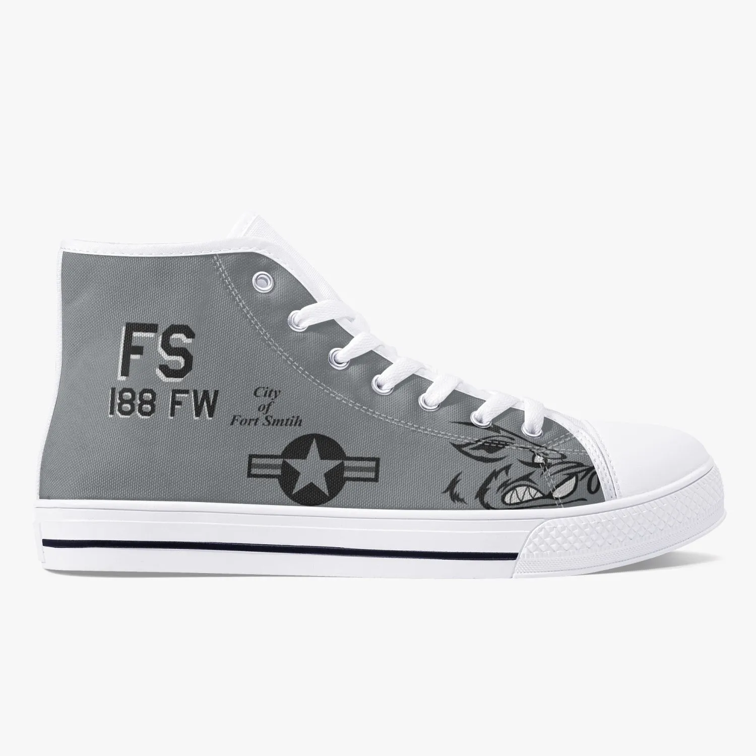A-10 "Flying Razorbacks" High Top Canvas Shoes