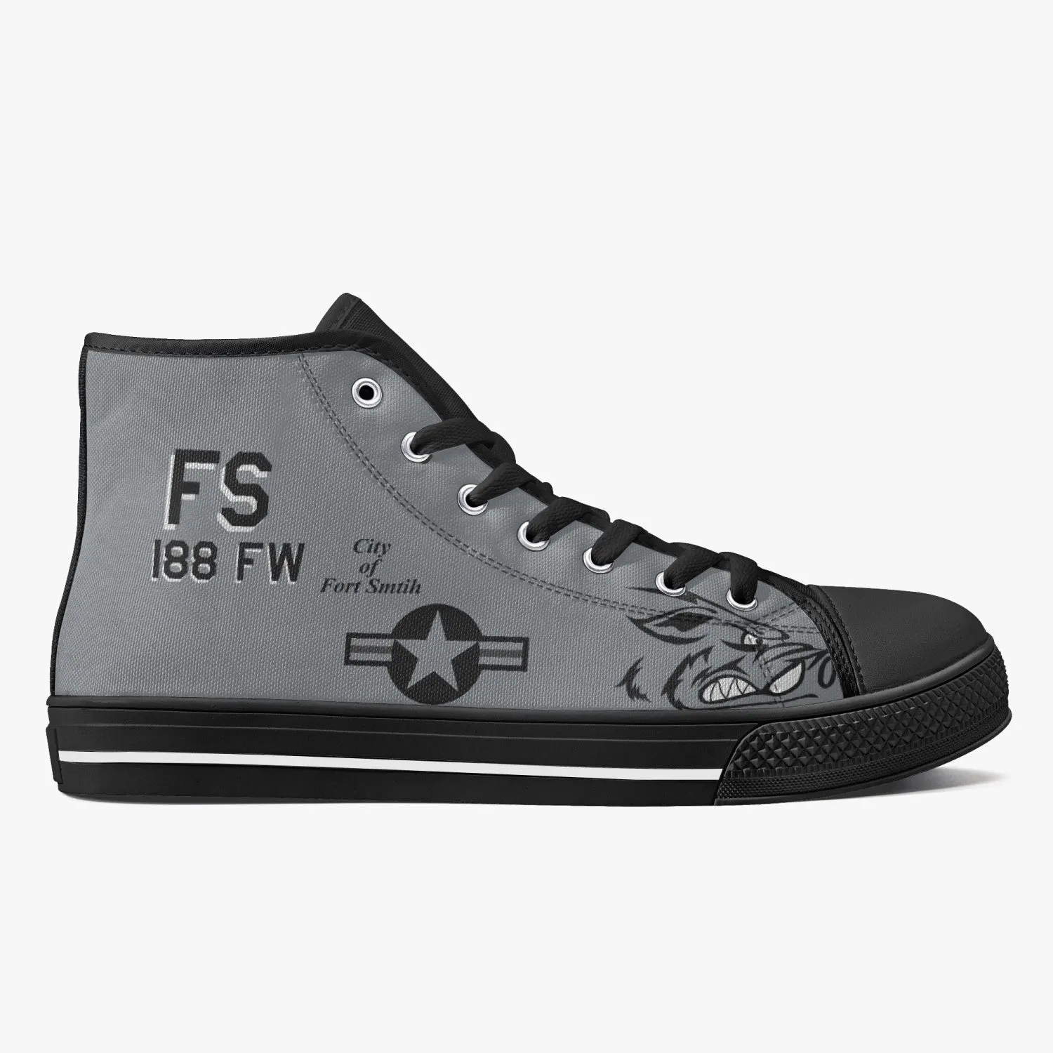 A-10 "Flying Razorbacks" High Top Canvas Shoes