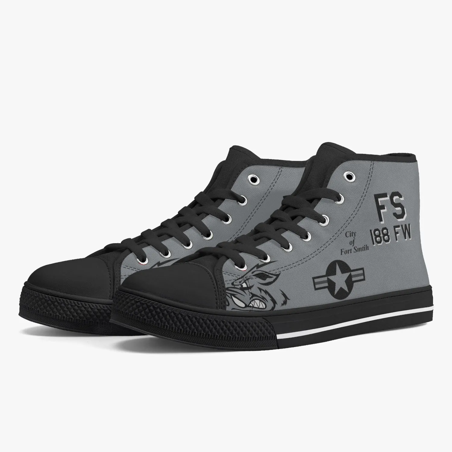 A-10 "Flying Razorbacks" High Top Canvas Shoes