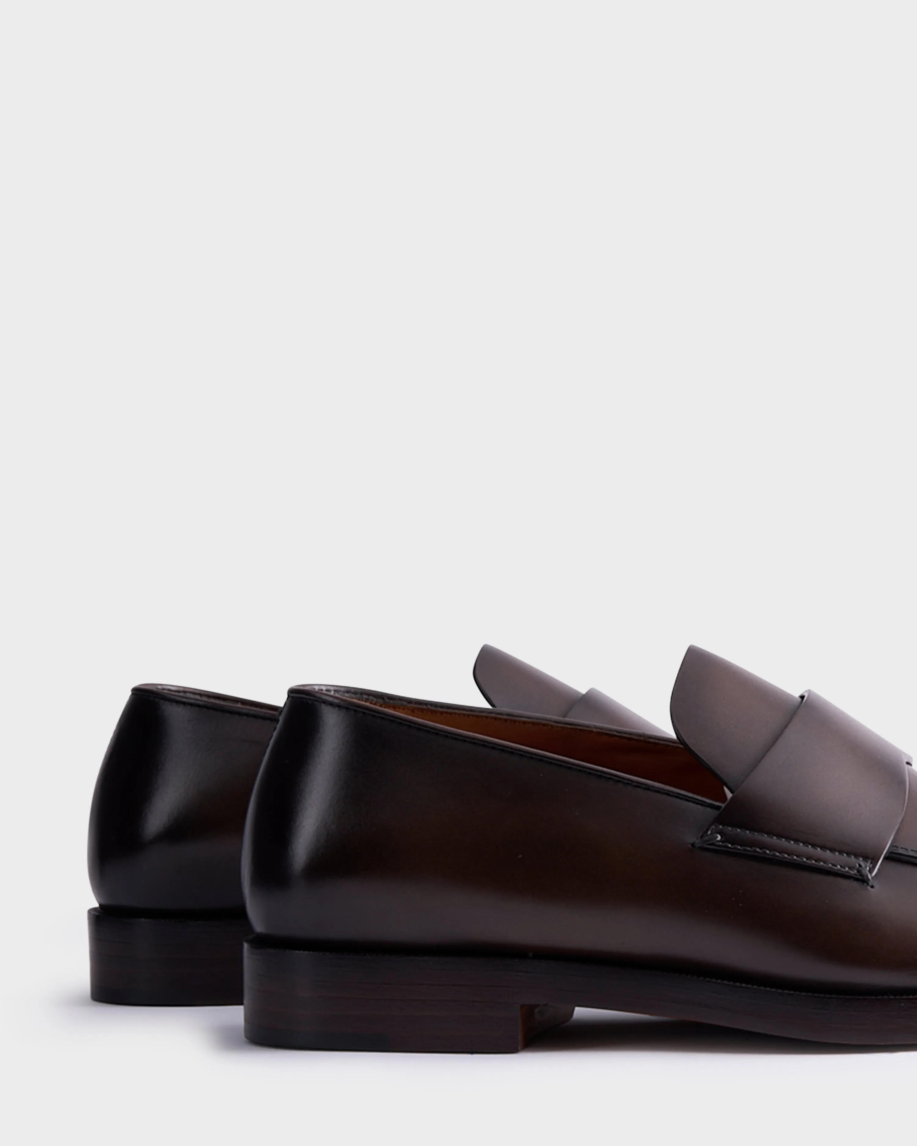 Brown Leather Torino Loafers