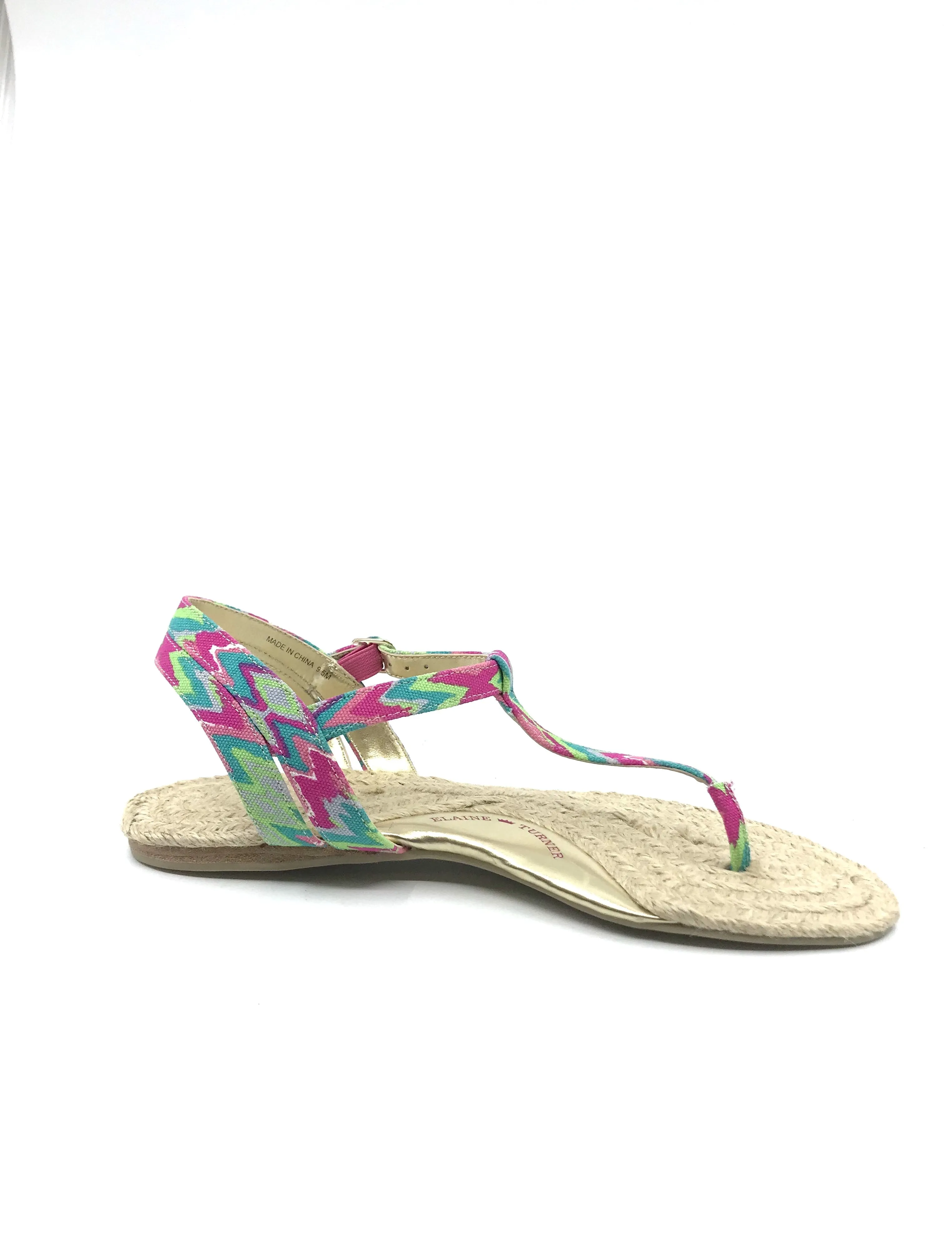 Emory Batik Print Fabric Elaine Turner Flat Sandal