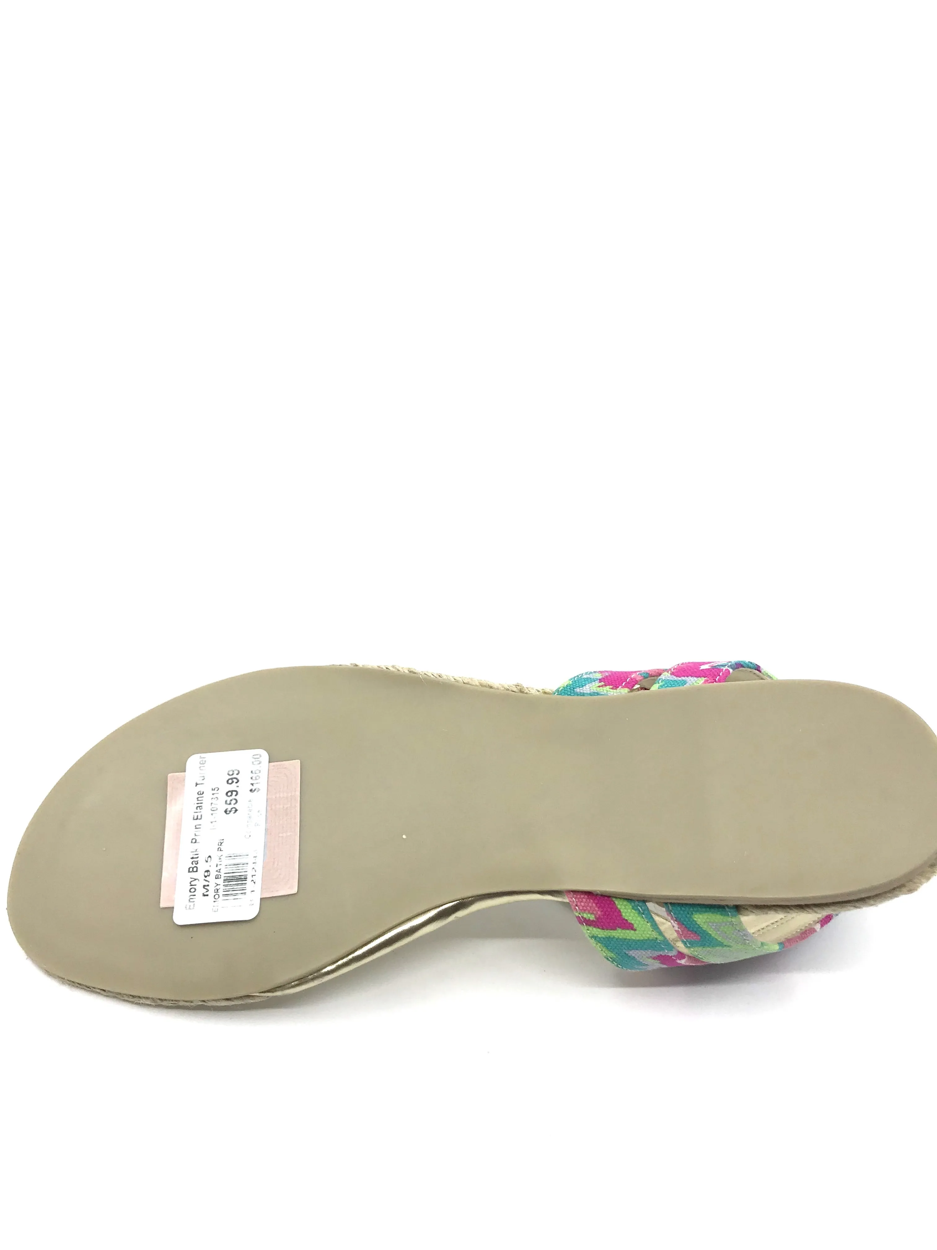 Emory Batik Print Fabric Elaine Turner Flat Sandal