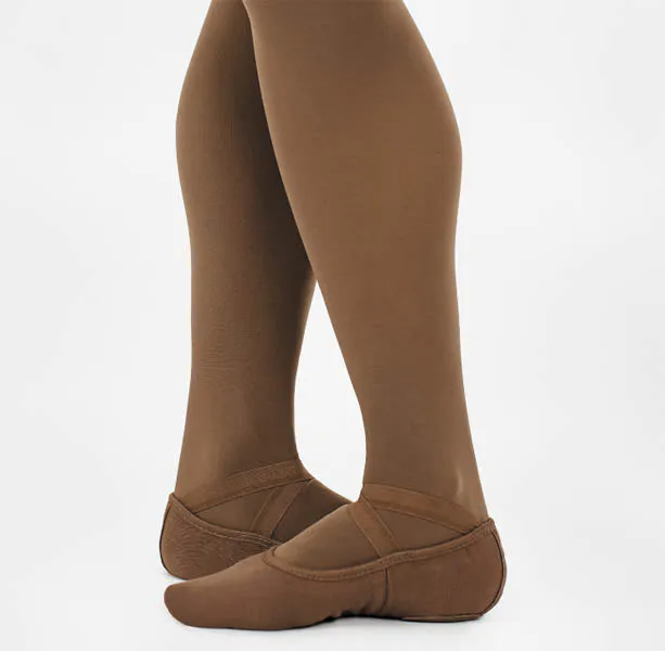 Eurotard A1004C Child Mocha Assemblé Split Sole Canvas Ballet Shoes