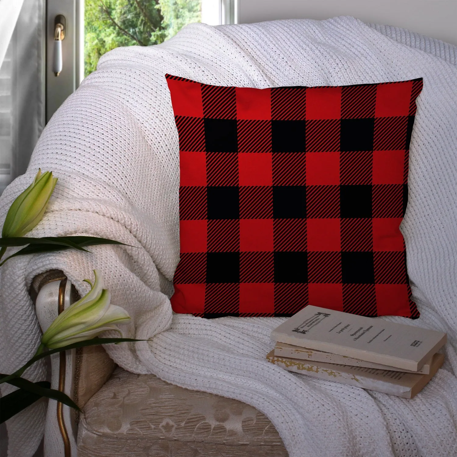 Gift Pack for Him Lumberjack Slippers and Pillow Case Pack Home Decor Pillow Cases Cushion Cover