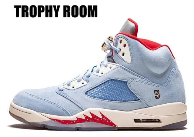 High Quality 2021 Arrival 5 Island Green international Flight Cement Blue Suede Basketball Shoes Men Sneakers Oreo Black Brown