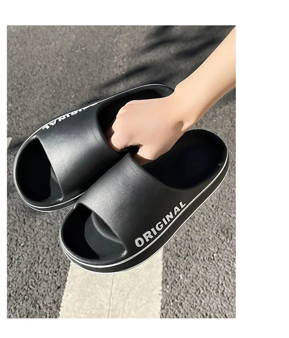 Ladies pillow slides Cloud slides Chunky slides Thick Sole Summer Beach Slides Bathroom Anti-Slip Slipper Soft Sandals