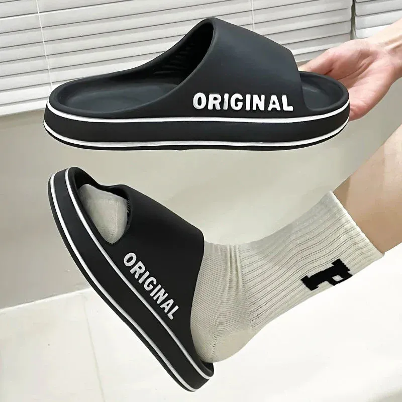 Ladies pillow slides Cloud slides Chunky slides Thick Sole Summer Beach Slides Bathroom Anti-Slip Slipper Soft Sandals