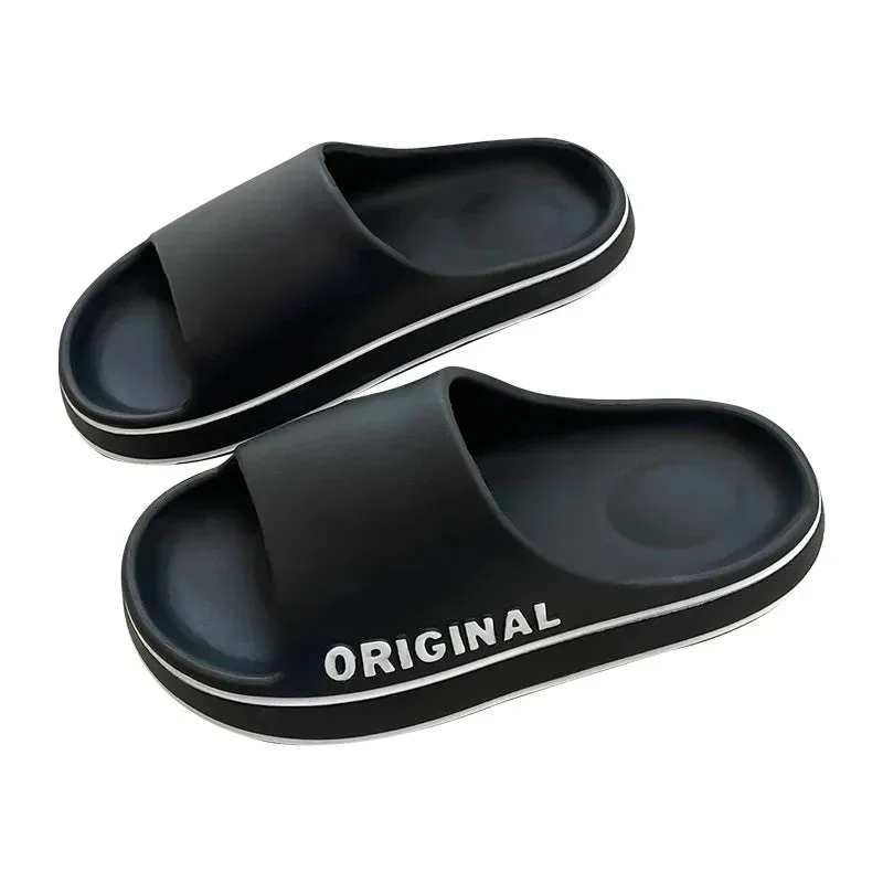 Ladies pillow slides Cloud slides Chunky slides Thick Sole Summer Beach Slides Bathroom Anti-Slip Slipper Soft Sandals