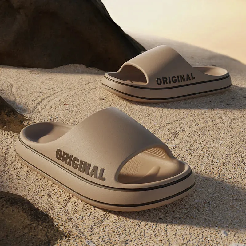 Ladies pillow slides Cloud slides Chunky slides Thick Sole Summer Beach Slides Bathroom Anti-Slip Slipper Soft Sandals