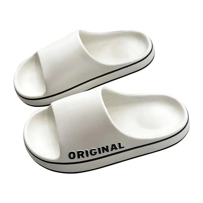 Ladies pillow slides Cloud slides Chunky slides Thick Sole Summer Beach Slides Bathroom Anti-Slip Slipper Soft Sandals