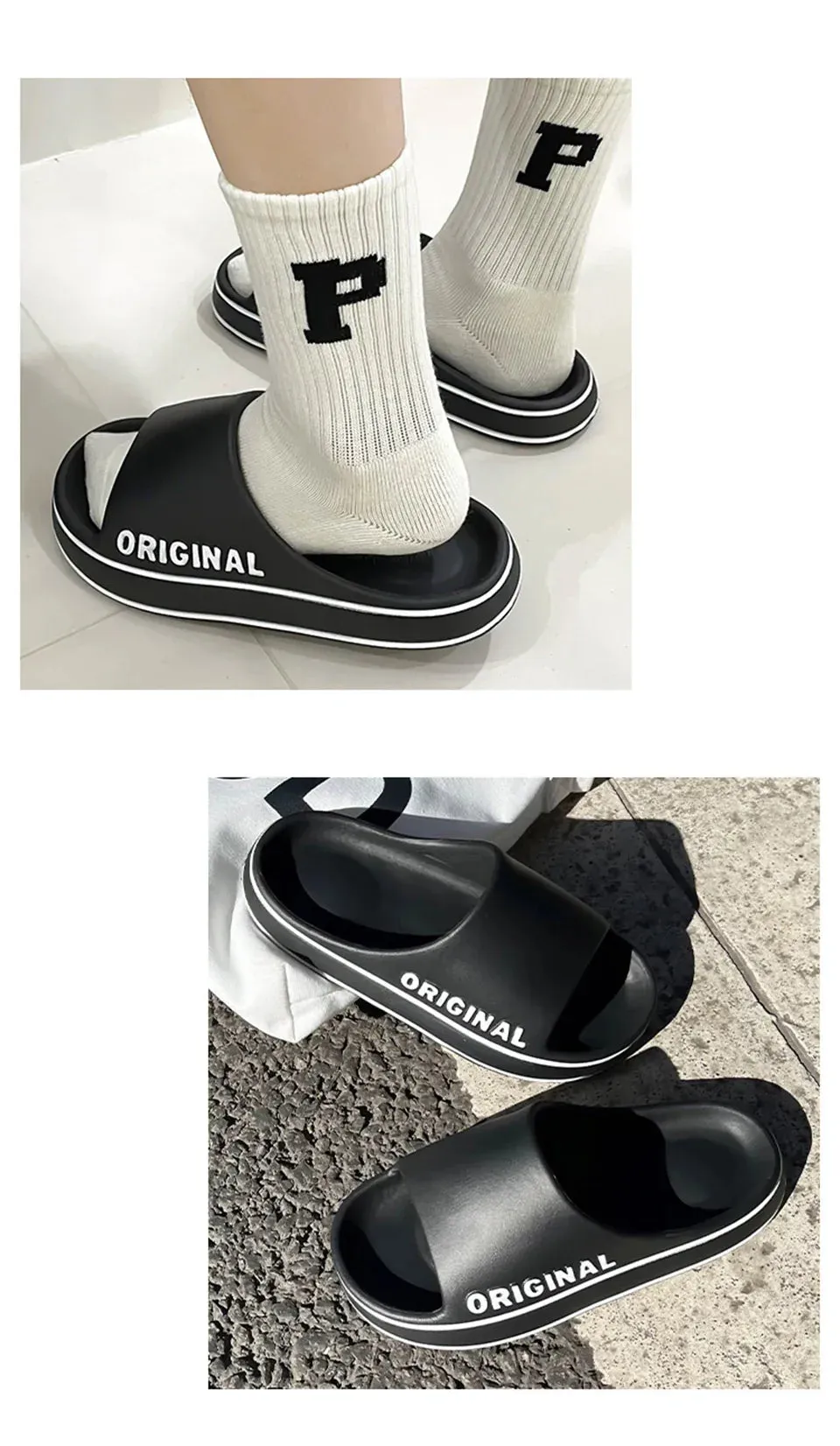 Ladies pillow slides Cloud slides Chunky slides Thick Sole Summer Beach Slides Bathroom Anti-Slip Slipper Soft Sandals