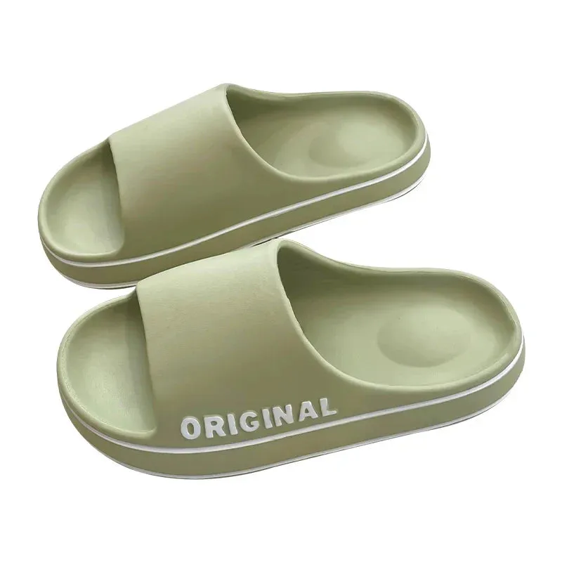 Ladies pillow slides Cloud slides Chunky slides Thick Sole Summer Beach Slides Bathroom Anti-Slip Slipper Soft Sandals