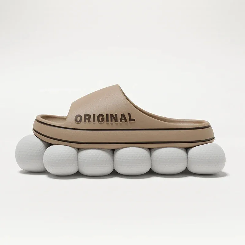 Ladies pillow slides Cloud slides Chunky slides Thick Sole Summer Beach Slides Bathroom Anti-Slip Slipper Soft Sandals