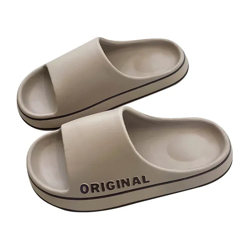 Ladies pillow slides Cloud slides Chunky slides Thick Sole Summer Beach Slides Bathroom Anti-Slip Slipper Soft Sandals