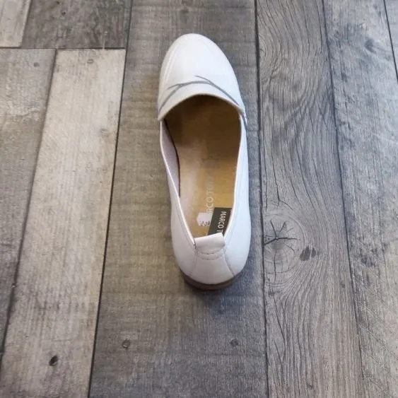 Marco Tozzi White Leather Loafer