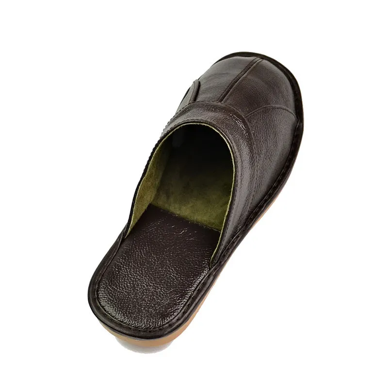 Men's Spring Soft Genuine Cow Leather Slippers