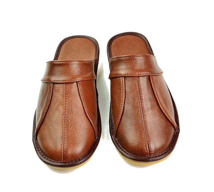 Men's Spring Soft Genuine Cow Leather Slippers