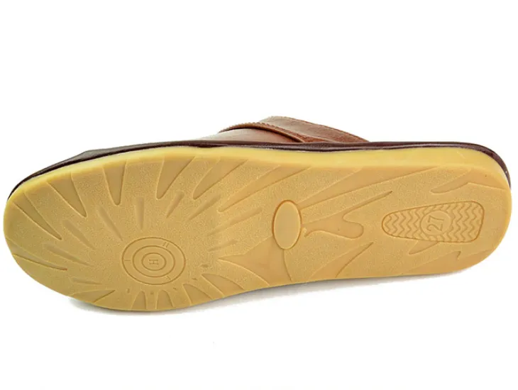 Men's Spring Soft Genuine Cow Leather Slippers