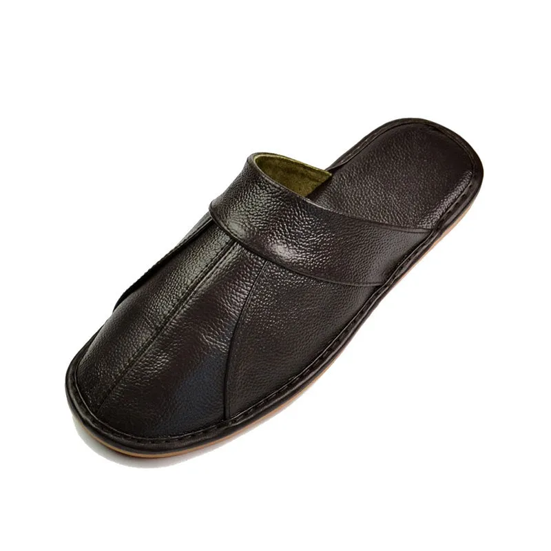 Men's Spring Soft Genuine Cow Leather Slippers