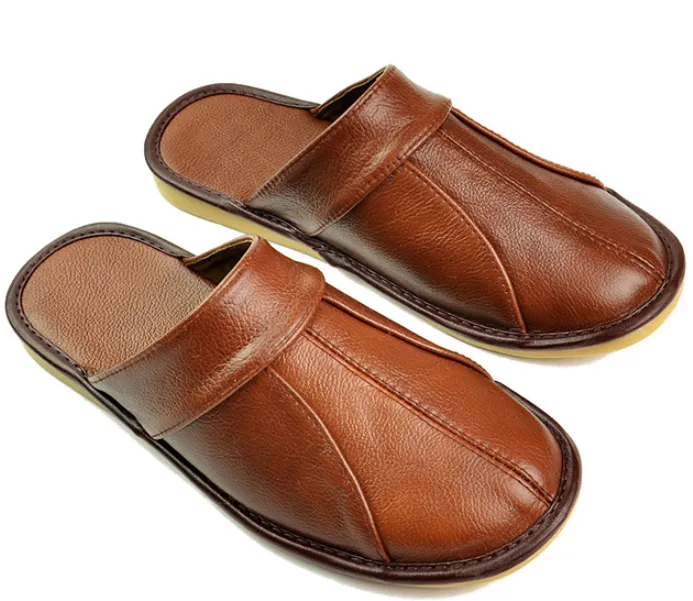Men's Spring Soft Genuine Cow Leather Slippers