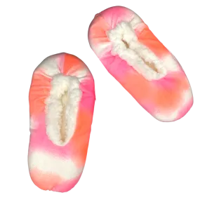Pink Tie Dye Fuzzy Babba Slipper Sock