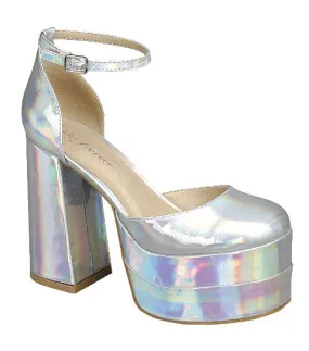 Platform Chunky Block High Heels Twice-13