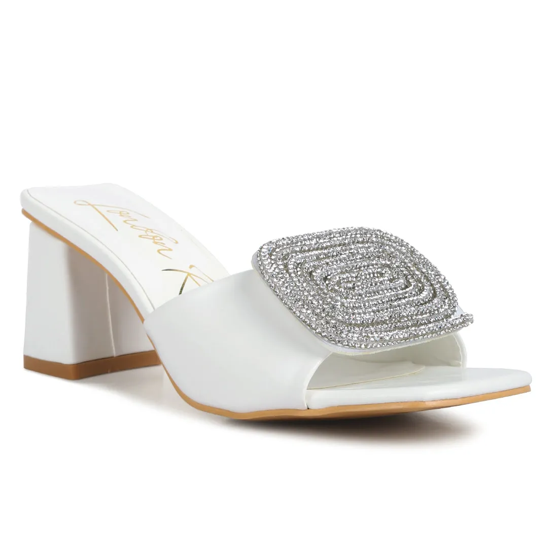 Rhinestones Embellished Slip On Sandals