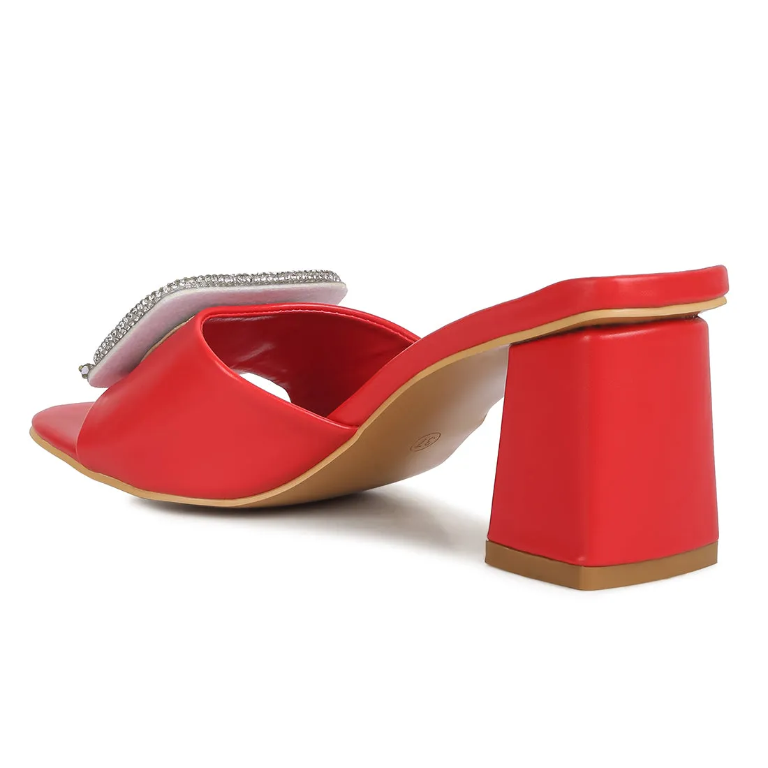 Rhinestones Embellished Slip On Sandals