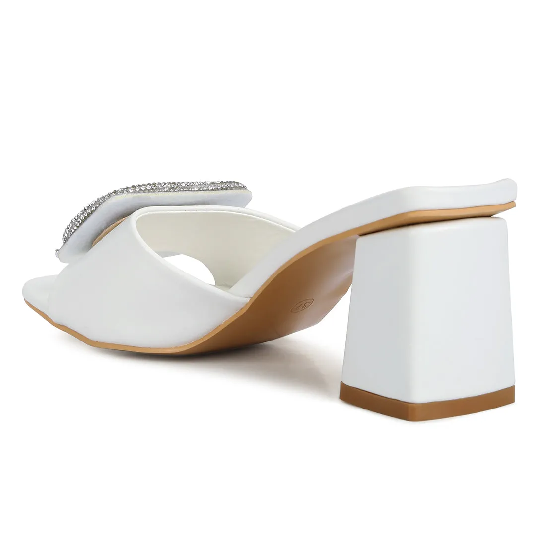 Rhinestones Embellished Slip On Sandals