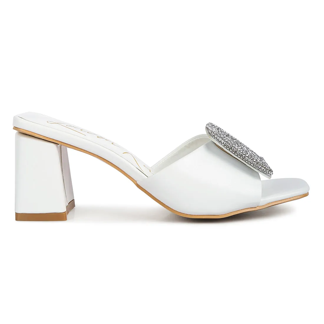 Rhinestones Embellished Slip On Sandals
