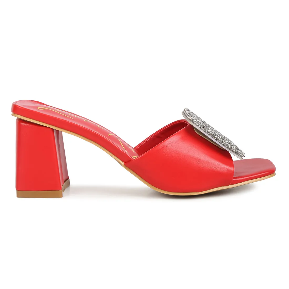 Rhinestones Embellished Slip On Sandals