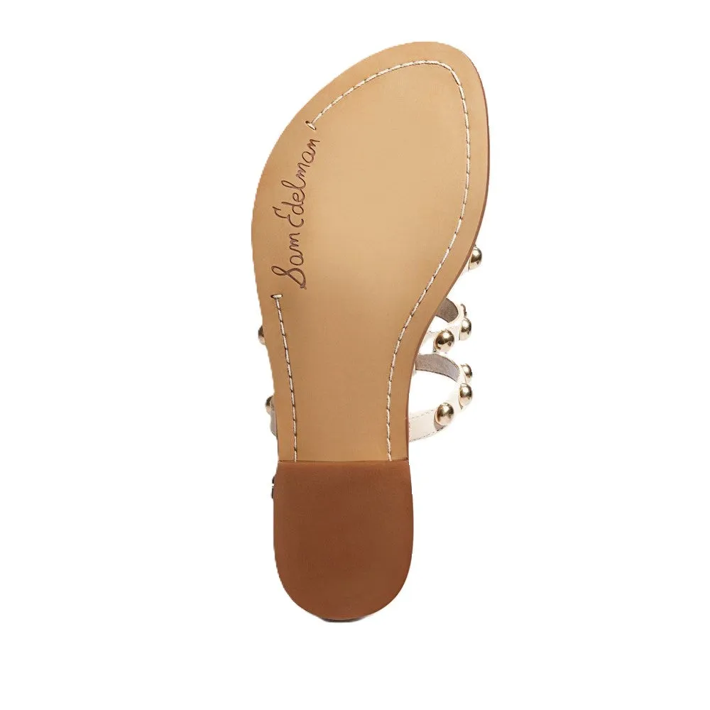 Sam Edelman Geralyn Ivory Snake Leather Fsahion Open Toe Ankle Strap Casual Sandals
