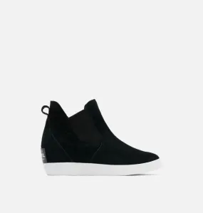 Sorel Women's Out N About Slip-On Wedge Boots- Black/ White
