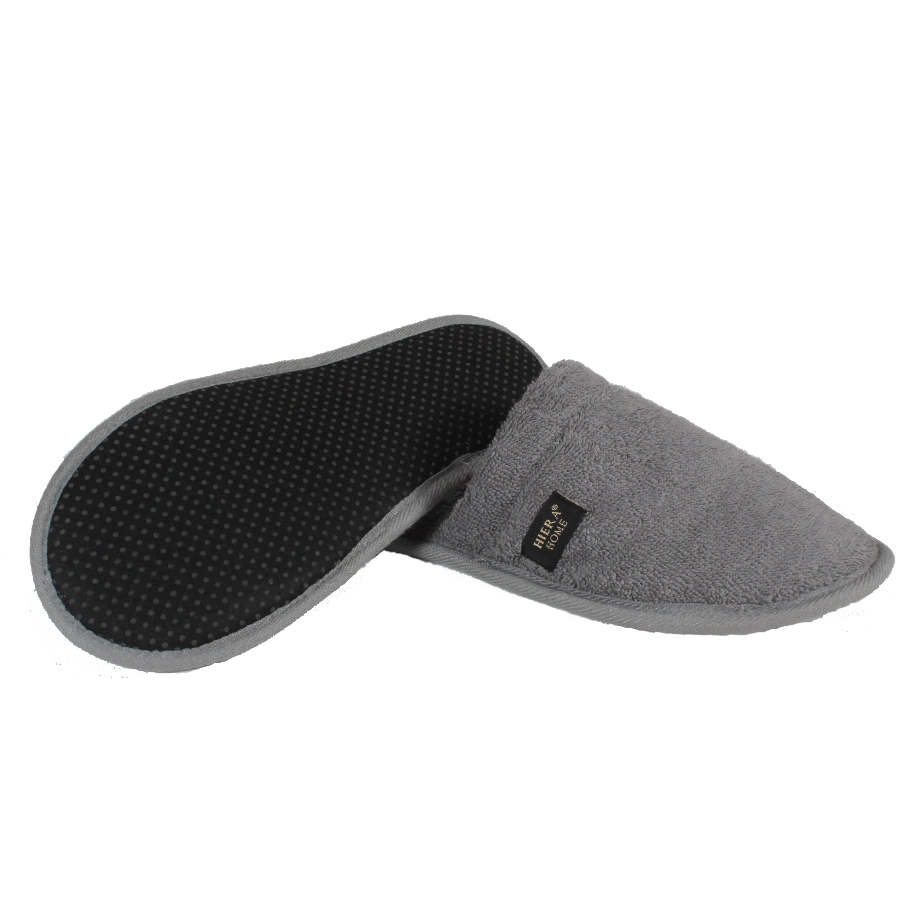 Terry Soft Slippers, Grey